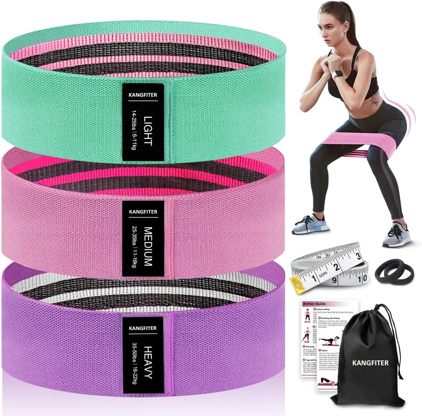 Non-Slip Fabric Resistance Bands for Working Out, Loop Exercise Bands for Booty Leg, Butt, Glute, Stretch Workout Bands for Women & Men, Hip Elastic Bands for Home Gym Fitness, Yoga, Pilates
Non-Slip Fabric Resistance Bands for Working Out, Loop Exercise Bands for Booty Leg, Butt, Glute, Stretch Workout Bands for Women & Men, Hip Elastic Bands for Home Gym Fitness, Yoga, Pilates