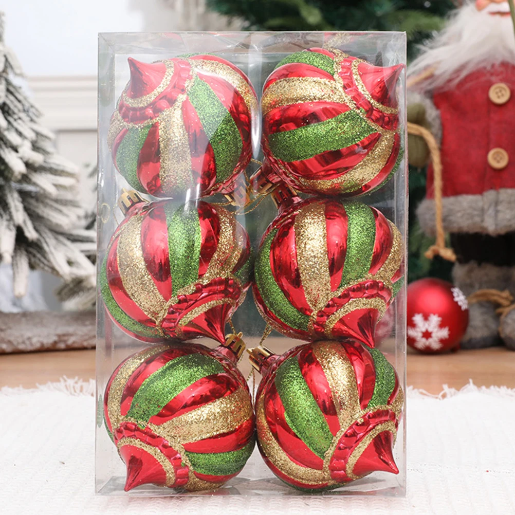 6 Pcs Christmas Tree Ornaments Decorative Plastic Balls Pendant Holiday Hanging Balls Festive Decorations Lightweight
6 Pcs Christmas Tree Ornaments Decorative Plastic Balls Pendant Holiday Hanging Balls Festive Decorations Lightweight