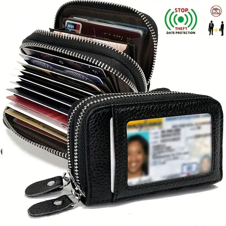 Hot Credit Card Holder Wallet RFID Blocking Small Wallet For Women Double Zipper Wallet With ID Window Gift For Women Coin Wallet
Hot Credit Card Holder Wallet RFID Blocking Small Wallet For Women Double Zipper Wallet With ID Window Gift For Women Coin Wallet