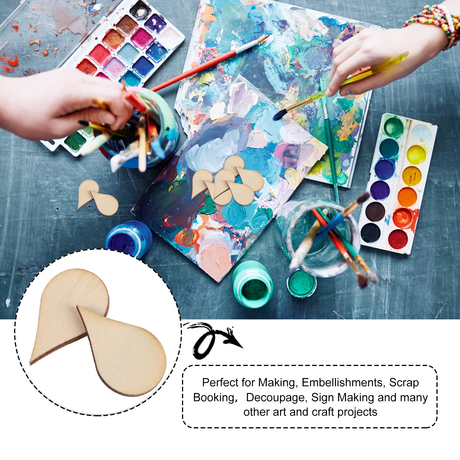 50Pcs 30Mm Water Drop Shape Wood DIY Chips Natural Texture Handmade Craft Pieces Creative Decoration for Scrapbooking Photo
50Pcs 30Mm Water Drop Shape Wood DIY Chips Natural Texture Handmade Craft Pieces Creative Decoration for Scrapbooking Photo