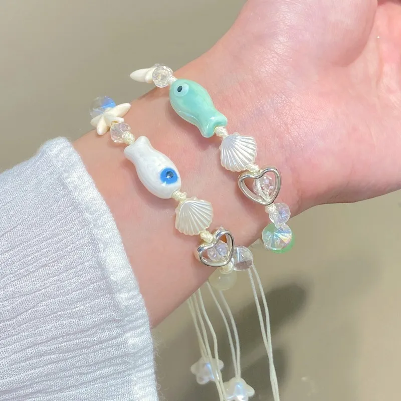 Summer Ins Cute Small Fish Shell Starfish Bead Bracelet, Exquisite Marine Animal Beach Party Jewelry Accessories
Summer Ins Cute Small Fish Shell Starfish Bead Bracelet, Exquisite Marine Animal Beach Party Jewelry Accessories