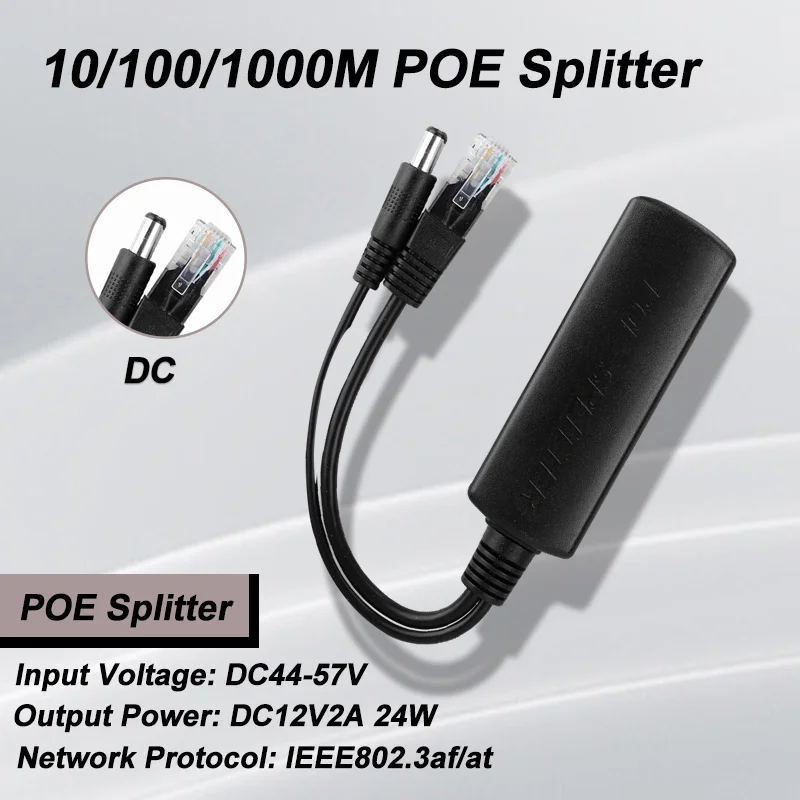 Gigabit PoE Splitter IEEE 802.3af 10/100/1000Mbps Power over Ethernet for IP Camera and Security Camera Install
Gigabit PoE Splitter IEEE 802.3af 10/100/1000Mbps Power over Ethernet for IP Camera and Security Camera Install