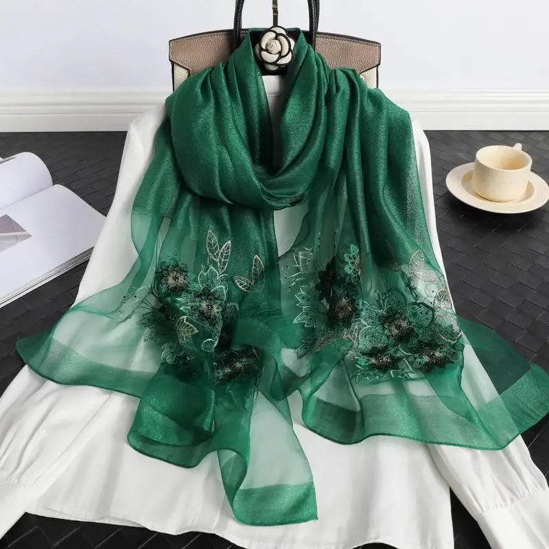 Beach Stoles Headscarf Women Scarf Silk Wool Embroidery Floral Female Thin 2024 new Foulard Bufanda Hijab Shawls Wraps Pashmina
Beach Stoles Headscarf Women Scarf Silk Wool Embroidery Floral Female Thin 2024 new Foulard Bufanda Hijab Shawls Wraps Pashmina