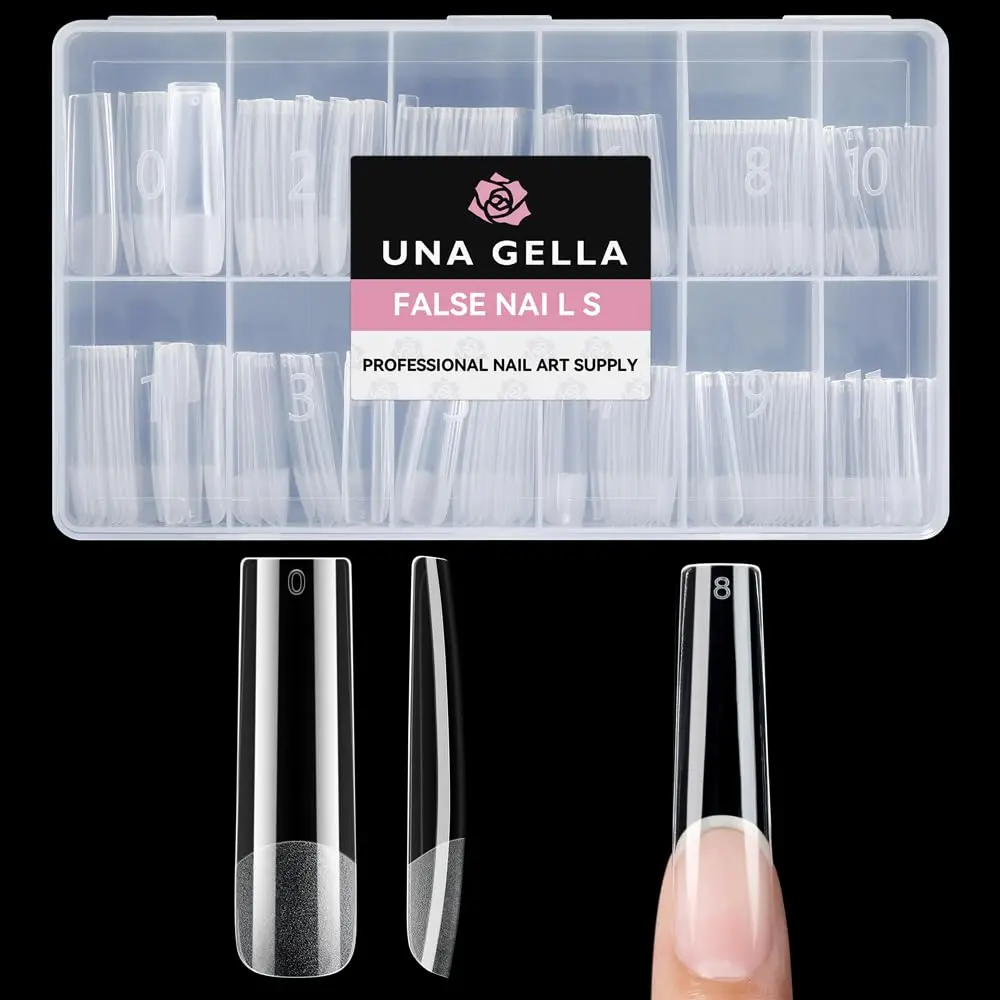 Square XXL Long Nail Tips, 216PCS Full Cover Straight Gel Tips for DIY Press On Nails, 12 Sizes, No C Curve
Square XXL Long Nail Tips, 216PCS Full Cover Straight Gel Tips for DIY Press On Nails, 12 Sizes, No C Curve
