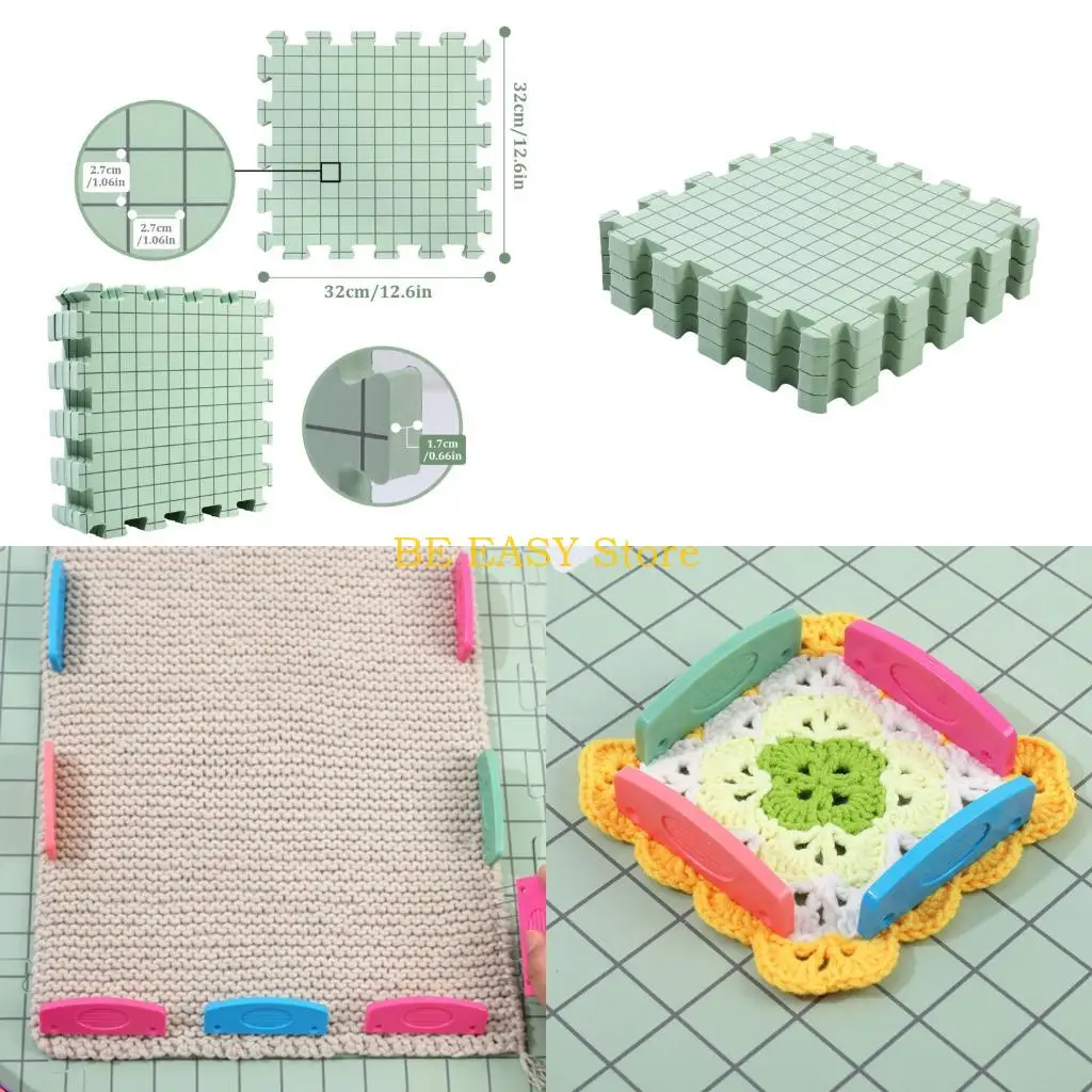 E28F 4Pcs 12.6x12.6Inch Knitting Blocking Mat Foam Blocking Board For Granny Square Making Stitching Needlework Positioning
E28F 4Pcs 12.6x12.6Inch Knitting Blocking Mat Foam Blocking Board For Granny Square Making Stitching Needlework Positioning