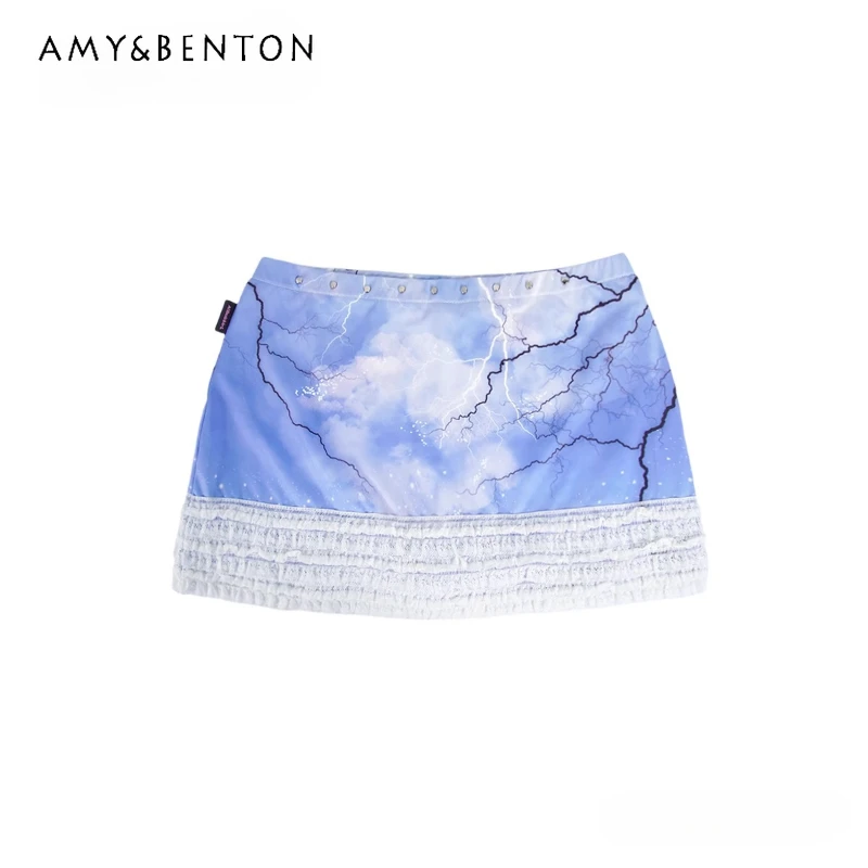 Original Design Blue White Tie-Dye Lace Splicing Women's Skirt 2025 Autumn New Sweet Cool Cute Y2k Versatile Mini Skirts Ladies
Original Design Blue White Tie-Dye Lace Splicing Women's Skirt 2025 Autumn New Sweet Cool Cute Y2k Versatile Mini Skirts Ladies
