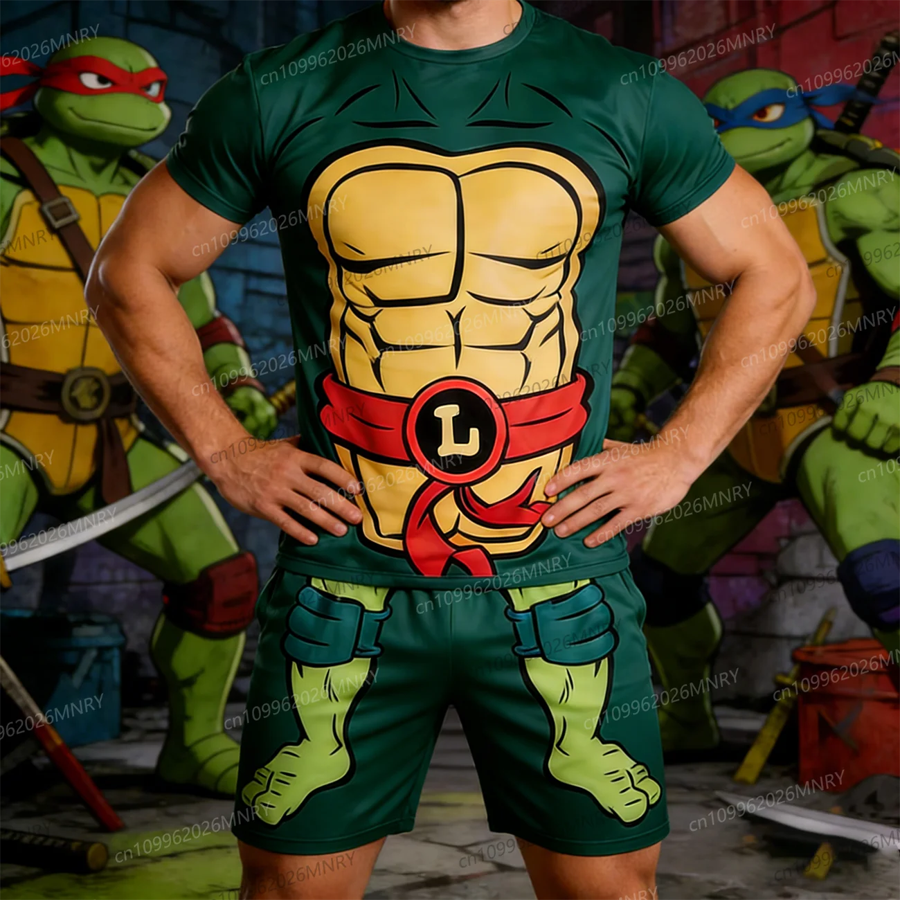 Ninja Turtles Four Brothers Role Playing Men's tracksuit Short Sleeve2 piece set Children/Adults Breathable Loose Oversized Set
Ninja Turtles Four Brothers Role Playing Men's tracksuit Short Sleeve2 piece set Children/Adults Breathable Loose Oversized Set