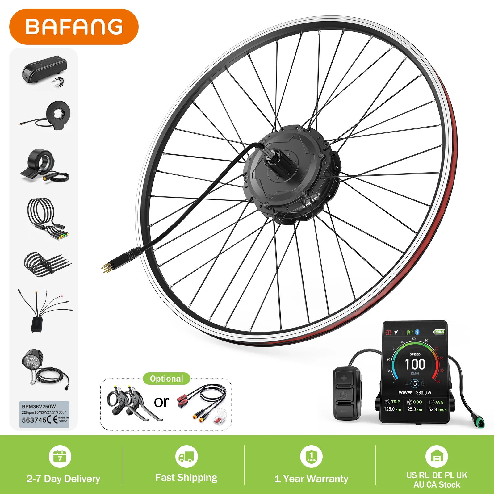 Varstrom 500W Front Hub Motor Conversion Kit Electric Bicycle E-bike 125EVH Rear 48V High Speed Brushless Gear Hub Motor Wheel
Varstrom 500W Front Hub Motor Conversion Kit Electric Bicycle E-bike 125EVH Rear 48V High Speed Brushless Gear Hub Motor Wheel