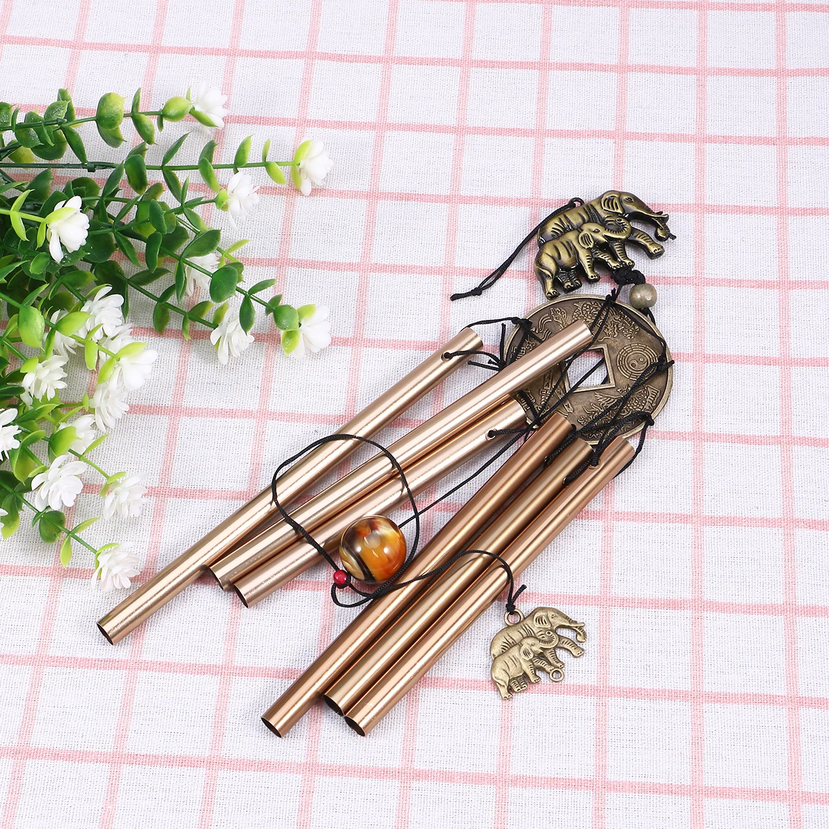 Wind Chime Ring Decoration Solid Wood Hanging H Multi Tube Music Metal Bell Elephant Shape nament Feng Shui Lucky Gift
Wind Chime Ring Decoration Solid Wood Hanging H Multi Tube Music Metal Bell Elephant Shape nament Feng Shui Lucky Gift