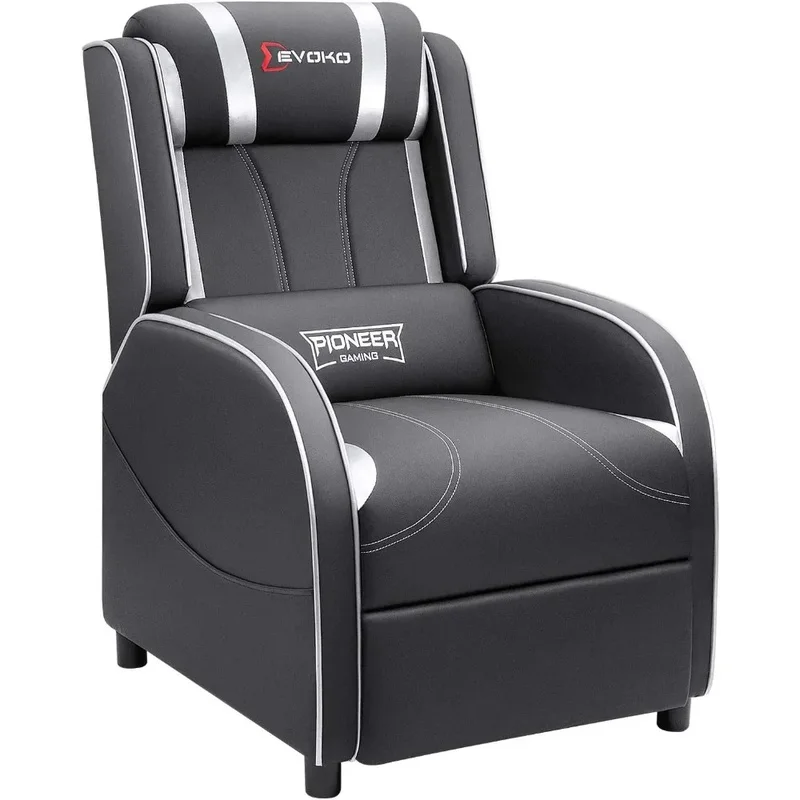 Massage Gaming Recliner Chair, PU Leather Home Theater Seating, Modern Living Room Sofa Recliner (Silver)
Massage Gaming Recliner Chair, PU Leather Home Theater Seating, Modern Living Room Sofa Recliner (Silver)