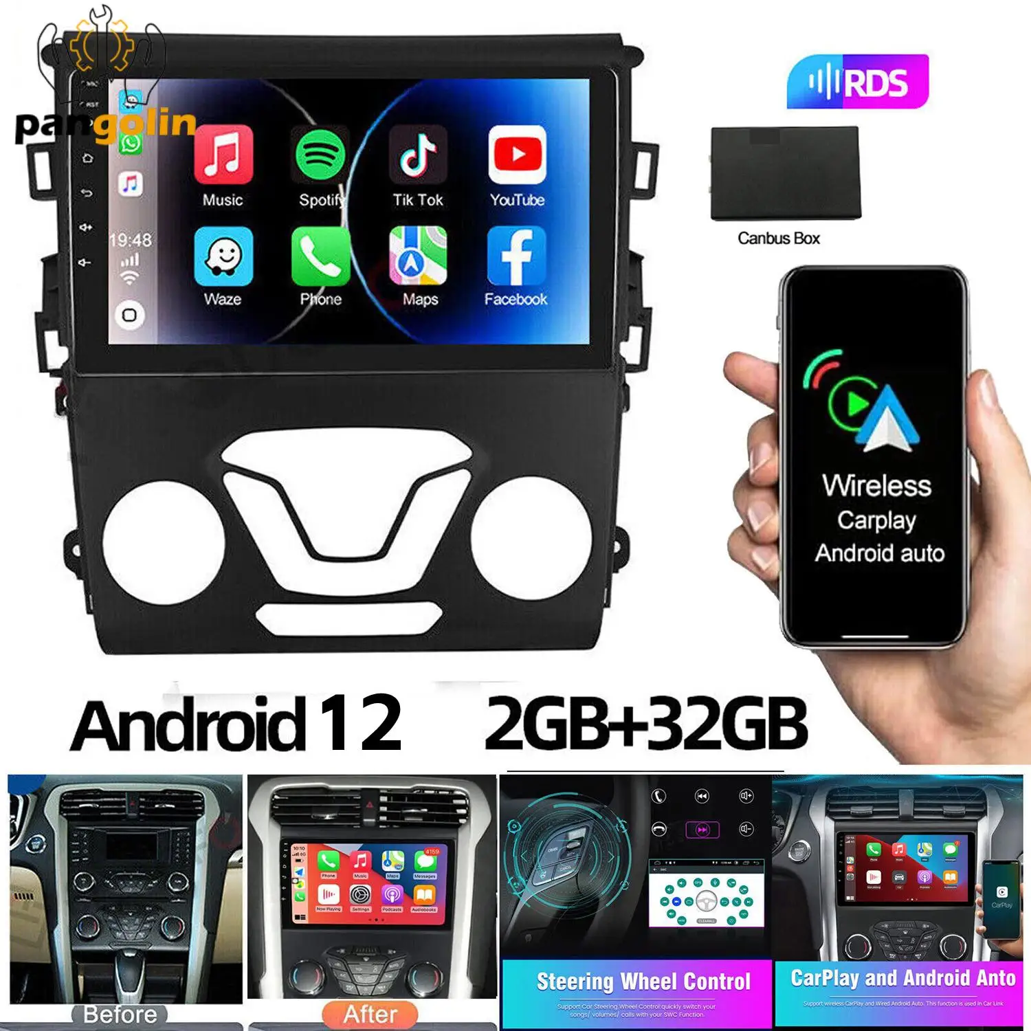Автомобильная стереомагнитола для Ford Fusion Mondeo 2013-2020, 9 дюймов, Android 12, автомобильные электронные аксессуары, 1 комплект
Автомобильная стереомагнитола для Ford Fusion Mondeo 2013-2020, 9 дюймов, Android 12, автомобильные электронные аксессуары, 1 комплект