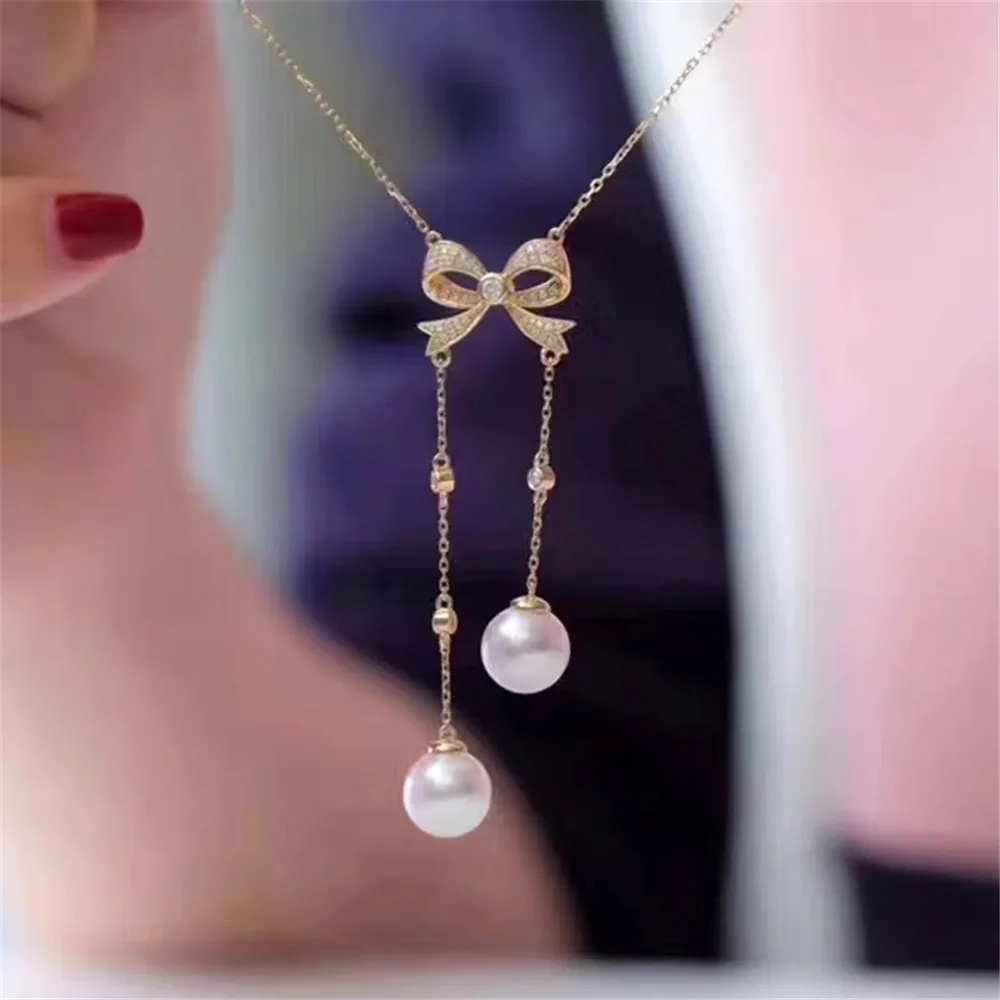 DIY Pearl Accessories S925 Pure Silver Chain Set with Empty Support Gold Silver Pendant with Silver Chain Fit 8-10mm Oval L147
DIY Pearl Accessories S925 Pure Silver Chain Set with Empty Support Gold Silver Pendant with Silver Chain Fit 8-10mm Oval L147