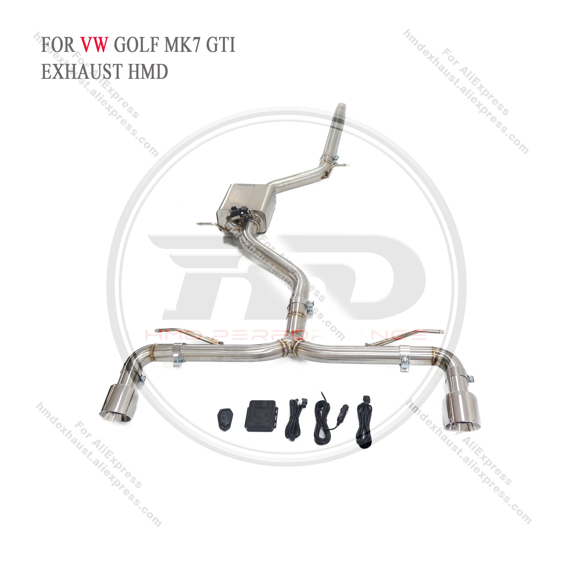 High Quality Catback For VW Golf MK7 GTI Stainless Steel Exhaust System Electronic Valve Muffler Tips Non-destructive HMD
High Quality Catback For VW Golf MK7 GTI Stainless Steel Exhaust System Electronic Valve Muffler Tips Non-destructive HMD