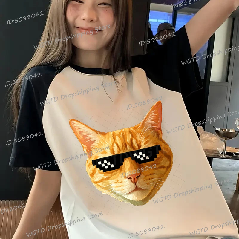 Funny Meme Sunglasses Cat T-Shirt Children Clothes Fashion Vintage Hip Hop Animal Tees Boys Girls Short Sleeve Cotton Streetwear 
Funny Meme Sunglasses Cat T-Shirt Children Clothes Fashion Vintage Hip Hop Animal Tees Boys Girls Short Sleeve Cotton Streetwear