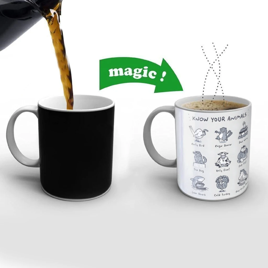 Know Your Animals Creativity Change Color Chang mug Ceramic mug Hot Coffee Cup Breakfast Cup Mug Friend Gift
Know Your Animals Creativity Change Color Chang mug Ceramic mug Hot Coffee Cup Breakfast Cup Mug Friend Gift
