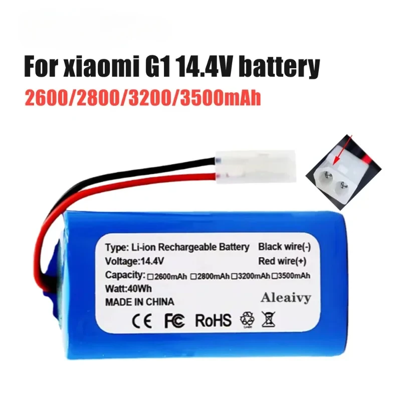 14.4V 2600mAh Li ion battery is suitable for Xiaomi G1 MI robot vacuum mop. Necessary MJSTG1 robot vacuum cleaner accessories
14.4V 2600mAh Li ion battery is suitable for Xiaomi G1 MI robot vacuum mop. Necessary MJSTG1 robot vacuum cleaner accessories