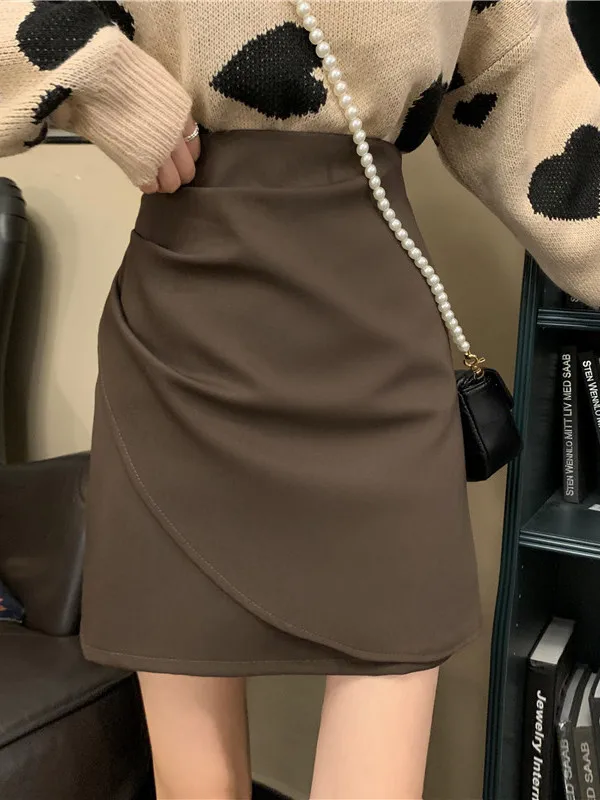 High Waist Bla Pure Color Asymmetrical ort Skirt for Women Sexy Slimming Trendy Autumn Winter New Arrival Casual Sle
High Waist Bla Pure Color Asymmetrical ort Skirt for Women Sexy Slimming Trendy Autumn Winter New Arrival Casual Sle