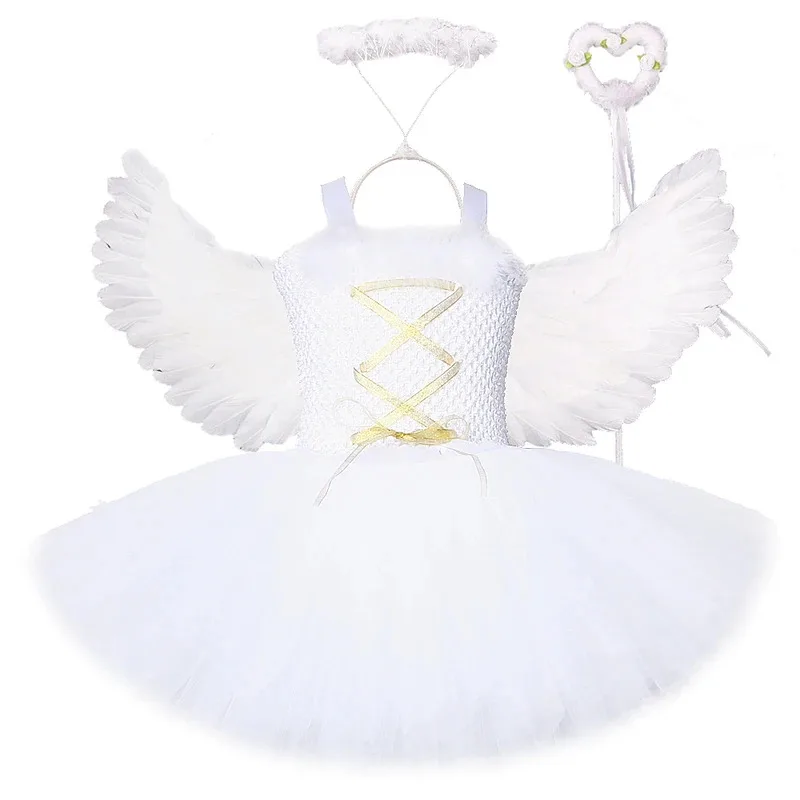 White Angel Christmas Dress Girls Princess Fairy Dresses with Wings Cosplay Costume Girl Kids Tutus Outfit for Birthday Party 
White Angel Christmas Dress Girls Princess Fairy Dresses with Wings Cosplay Costume Girl Kids Tutus Outfit for Birthday Party