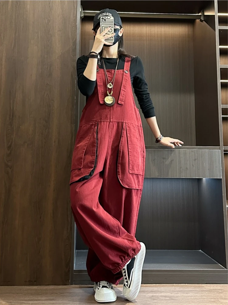 Винтажные художественные комбинезоны в американском стиле, цельные наряды, осенние новые женские свободные повседневные прямые комбинезоны с большими карманами
Винтажные художественные комбинезоны в американском стиле, цельные наряды, осенние новые женские свободные повседневные прямые комбинезоны с большими карманами