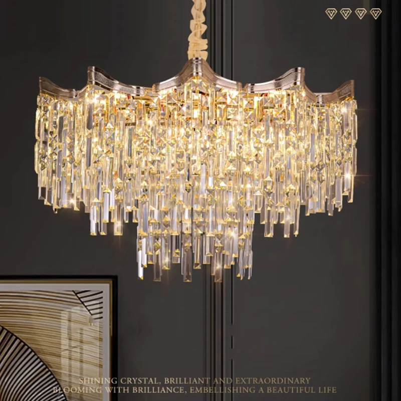 2024 Crystal Ceiling Chandelier Modern Luxury Home Decoration Pendant Kitchen Bar Bedroom Living Dining Room Light Fixture Lamp
2024 Crystal Ceiling Chandelier Modern Luxury Home Decoration Pendant Kitchen Bar Bedroom Living Dining Room Light Fixture Lamp