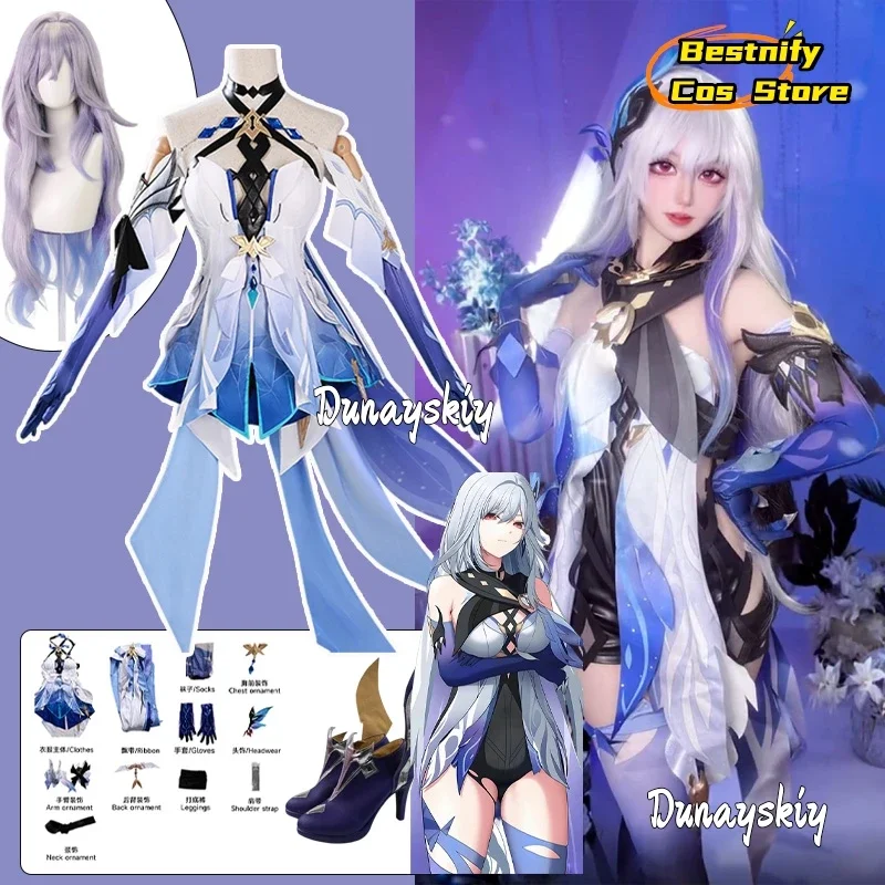 CosplayXS-3XL Genshin impact Skirk Cosplay Costume Skirk Sexy Combat Uniforms Women's Dresses Anime Role-playing Wig Shoe Suits
CosplayXS-3XL Genshin impact Skirk Cosplay Costume Skirk Sexy Combat Uniforms Women's Dresses Anime Role-playing Wig Shoe Suits