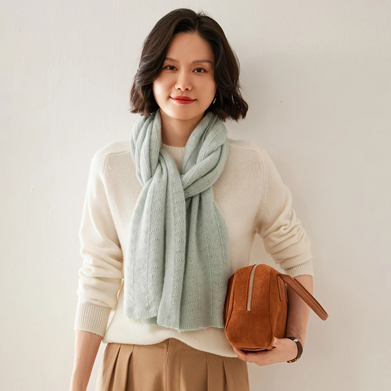 High Quality A-Class 100% Pure Cashmere Scarf For Women Winter Thick And Warm Light Luxury Scarf, Fashion And Airy Knitted Shawl
High Quality A-Class 100% Pure Cashmere Scarf For Women Winter Thick And Warm Light Luxury Scarf, Fashion And Airy Knitted Shawl