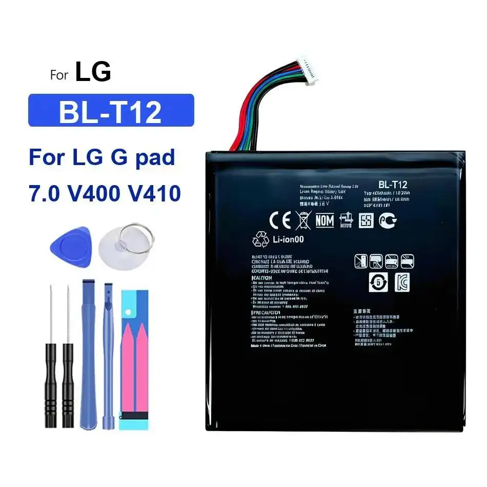Tablet Battery BL-T12 Lightweight For LG G Pad 7.0 V400 V410 Safe 4000Mah
Tablet Battery BL-T12 Lightweight For LG G Pad 7.0 V400 V410 Safe 4000Mah