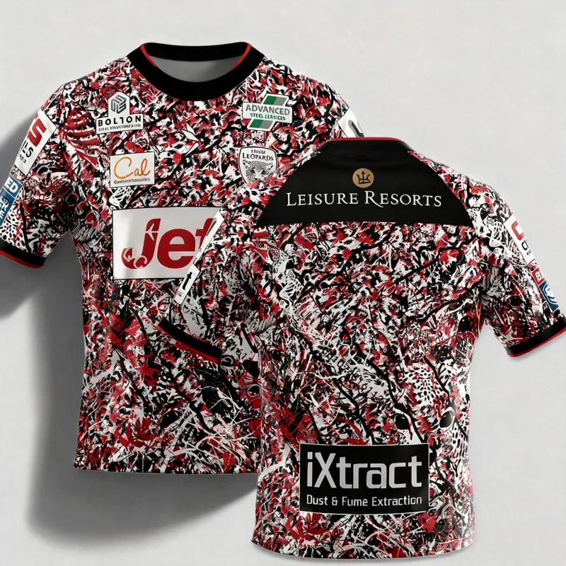 Новая спортивная футболка для регби England Leigh Leopards 2026 года, мужская, британская, повседневная, быстросохнущая, для тренировок, детская, семейная, Y2K
Новая спортивная футболка для регби England Leigh Leopards 2026 года, мужская, британская, повседневная, быстросохнущая, для тренировок, детская, семейная, Y2K