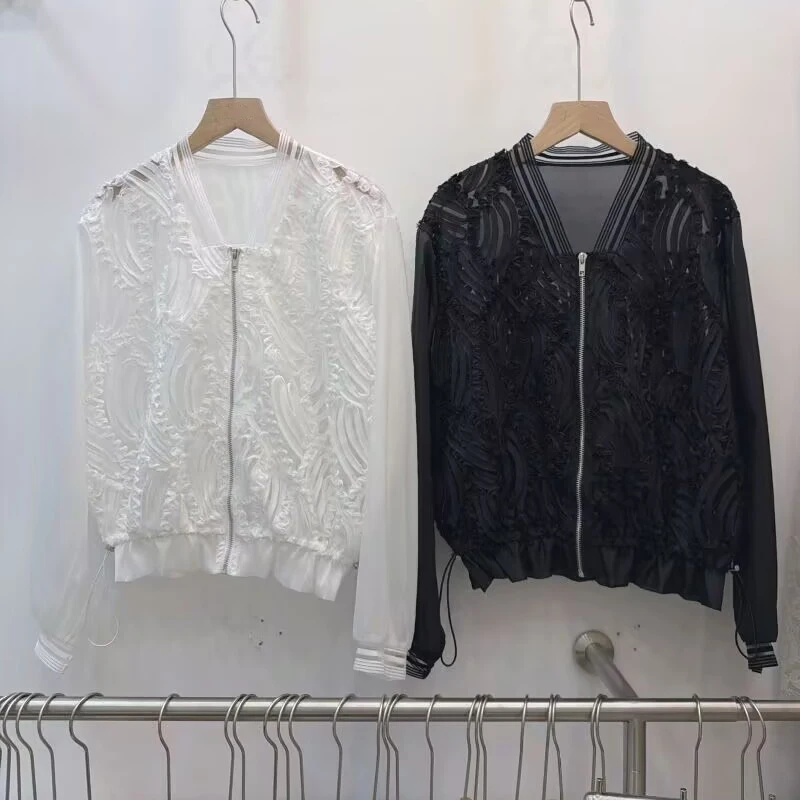 Women's Long Sleeve Sun Protection Shirt Thin Summer New Korean Loose Drawstring Outerwear Zipper Jacket Top V-neck Regular Fit
Women's Long Sleeve Sun Protection Shirt Thin Summer New Korean Loose Drawstring Outerwear Zipper Jacket Top V-neck Regular Fit