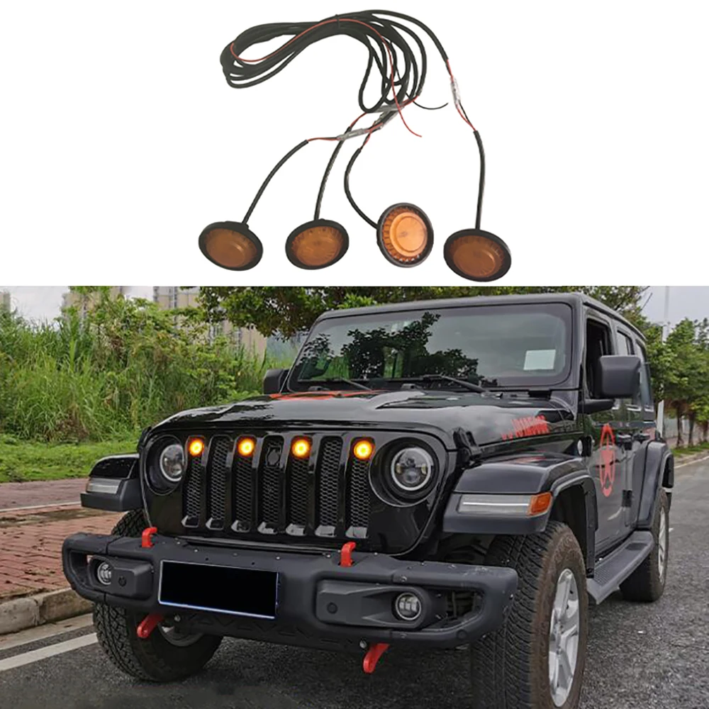 Lantsun JL1189 Front Face Yellow Light 4pcs ABS LED Indicator Light Daytime Running Grill Lights for Jeep for Wrangler JL2018+
Lantsun JL1189 Front Face Yellow Light 4pcs ABS LED Indicator Light Daytime Running Grill Lights for Jeep for Wrangler JL2018+