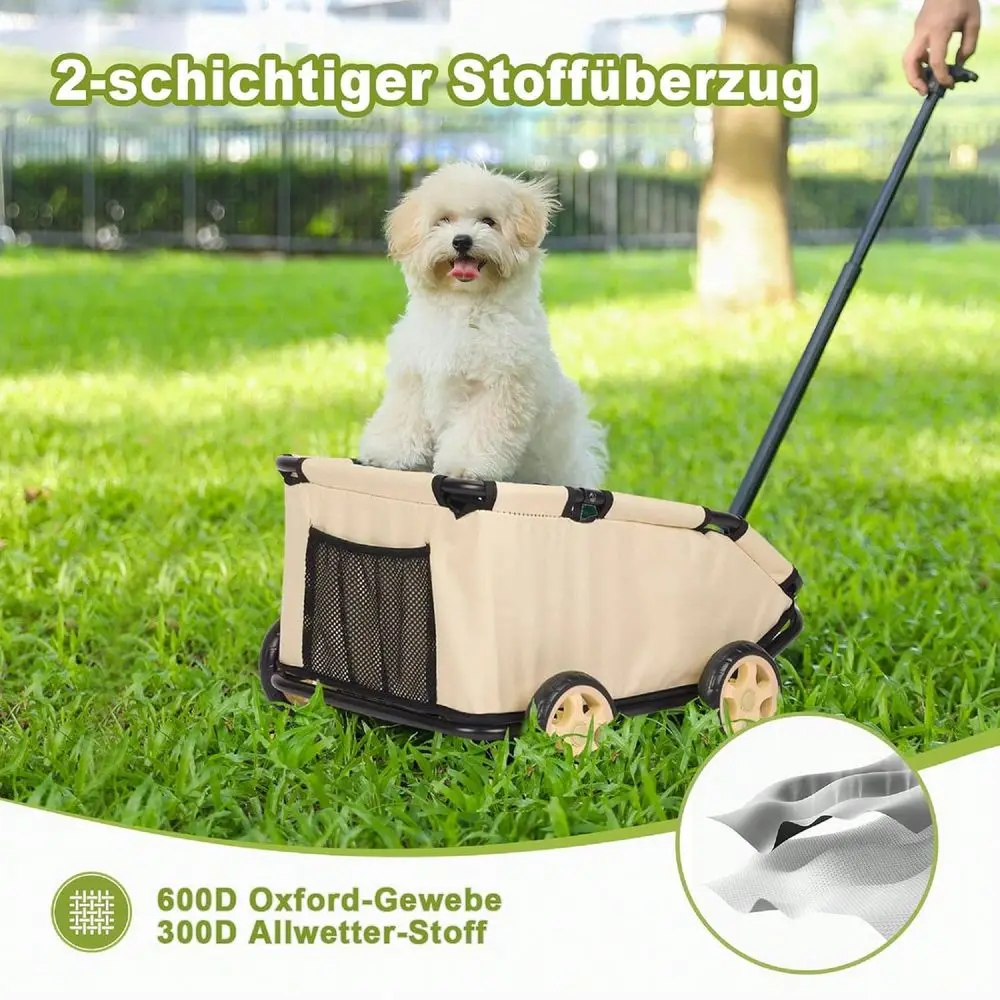 Dog Strollers For Mini Pets, Foldable Multifunctional Shopping Carts With Extendable Pull Handle, Doggie Wagon BuiltIn Cushion
Dog Strollers For Mini Pets, Foldable Multifunctional Shopping Carts With Extendable Pull Handle, Doggie Wagon BuiltIn Cushion