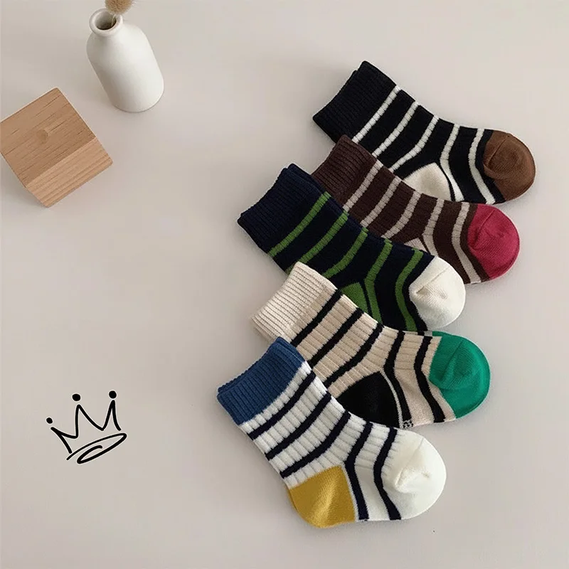 5 Pairs Kids Cotton Socks Japanese School Uniform Style Striped Knee-High Breathable Unisex
5 Pairs Kids Cotton Socks Japanese School Uniform Style Striped Knee-High Breathable Unisex