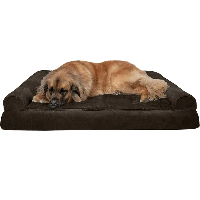 Orthopedic Dog Bed for Large Dogs w/ Removable Bolsters & Washable Cover, For Dogs Up to 125 lbs - Plush & Suede Sofa -
Orthopedic Dog Bed for Large Dogs w/ Removable Bolsters & Washable Cover, For Dogs Up to 125 lbs - Plush & Suede Sofa -