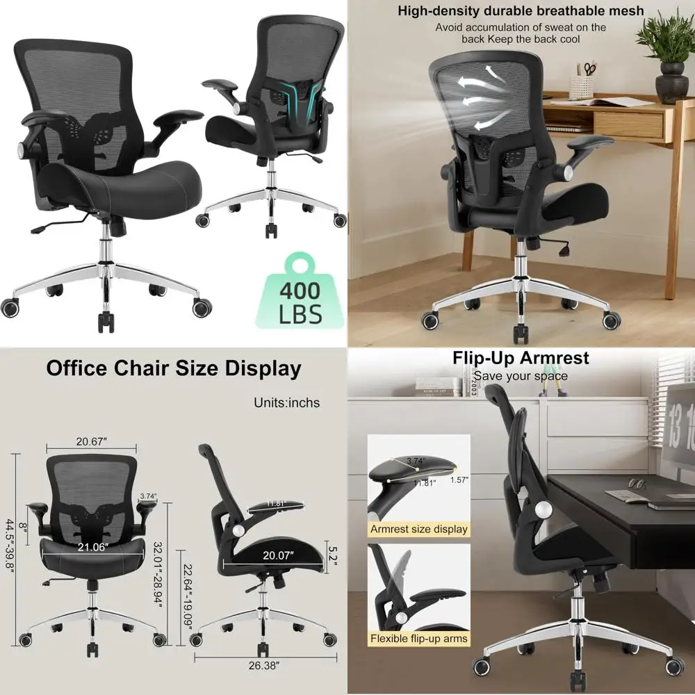 Ergonomic Desk Chair for Big and Tall, 400lbs Capacity, Wide Soft 3D Foam Cushion for Home Office Use
Ergonomic Desk Chair for Big and Tall, 400lbs Capacity, Wide Soft 3D Foam Cushion for Home Office Use