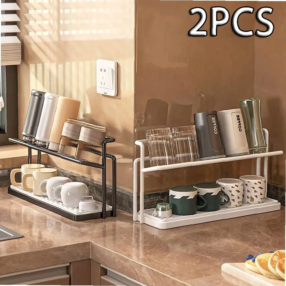 Stainless Steel 2-Tier Bottle Drying Rack with Drain Tray - Space Saving Kitchen Cup Storage Rack for Mugs, Jugs and Accessories
Stainless Steel 2-Tier Bottle Drying Rack with Drain Tray - Space Saving Kitchen Cup Storage Rack for Mugs, Jugs and Accessories