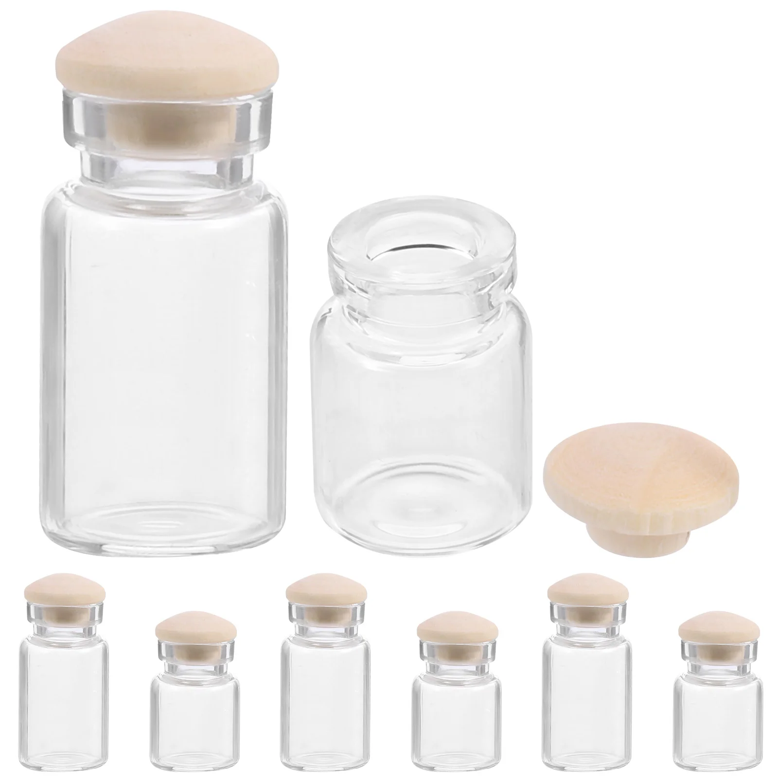 8 Pcs Mini Glass Candy Jars Dollhouse Decoration 4 Short 4 Tall Glass Wood Cork Lid Storage Kitchen Scene Miniatures
8 Pcs Mini Glass Candy Jars Dollhouse Decoration 4 Short 4 Tall Glass Wood Cork Lid Storage Kitchen Scene Miniatures