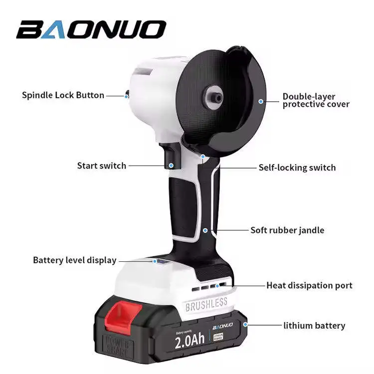 High-Speed 600W 28000rpm Lithium Ion 21V/2.0Ah Handheld Angle Grinder Custom For High-Grade Grinding And Cutting
High-Speed 600W 28000rpm Lithium Ion 21V/2.0Ah Handheld Angle Grinder Custom For High-Grade Grinding And Cutting