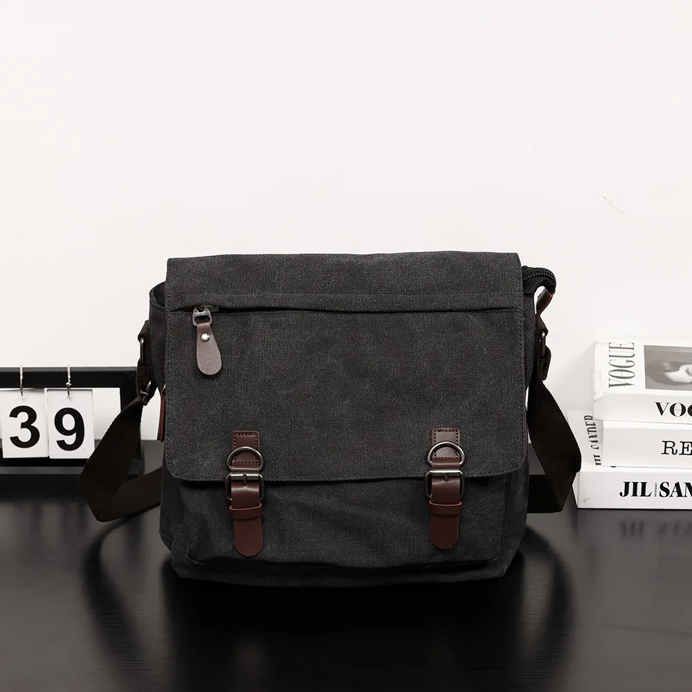 Korean style trendy men's crossbody bag, single shoulder student computer bag, neutral canvas mailman bag
Korean style trendy men's crossbody bag, single shoulder student computer bag, neutral canvas mailman bag