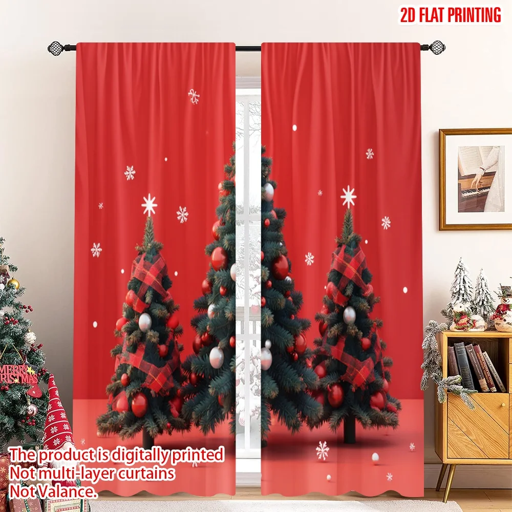 2pcs 2D flat printing Merry Christmas Curtain Buffalo Plaid Christmas Trees Polyester Without Electricity Festive Curtains
2pcs 2D flat printing Merry Christmas Curtain Buffalo Plaid Christmas Trees Polyester Without Electricity Festive Curtains