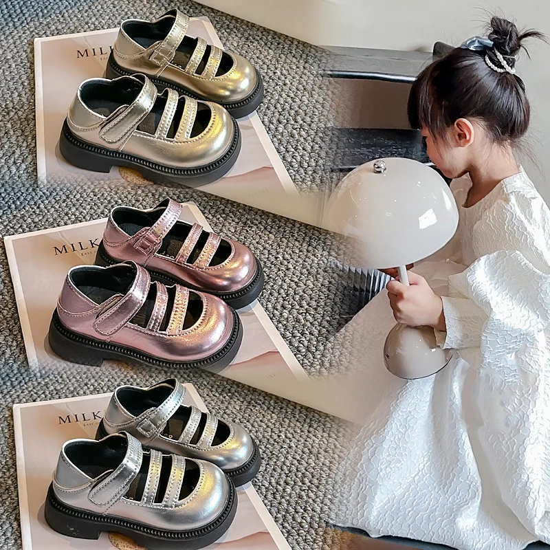 Kids Leather Shoes Round Toes Soild Color Girls Performance Shoes Hollowed-out 2025 Summer New Children Flat Shoes Hook&loop
Kids Leather Shoes Round Toes Soild Color Girls Performance Shoes Hollowed-out 2025 Summer New Children Flat Shoes Hook&loop