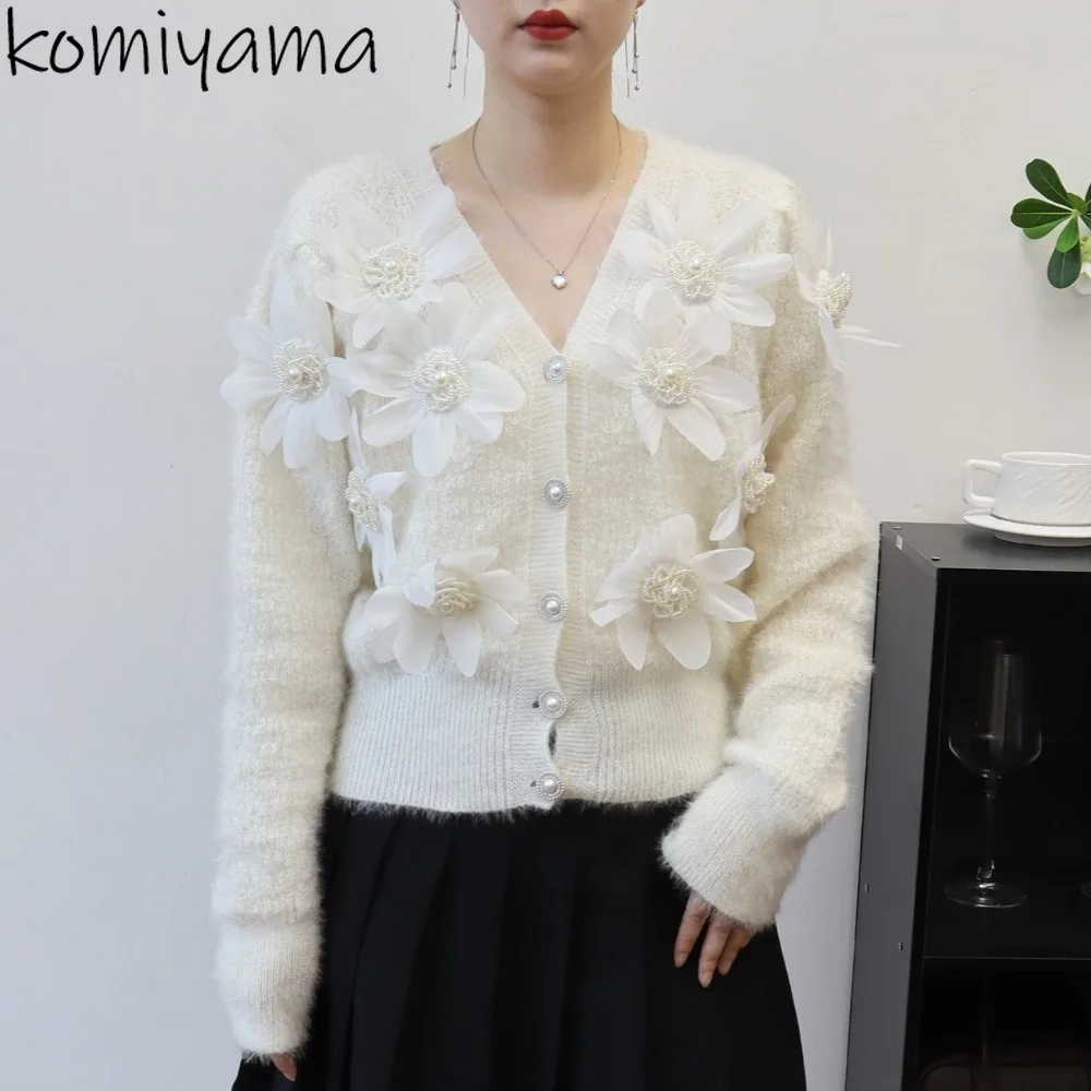 Three-Dimensional Floral Cardigan Beads Knit 2025 Sweater Autumn New Ropa De Mujer Temperament Cardigans V-neck Clothes Woman
Three-Dimensional Floral Cardigan Beads Knit 2025 Sweater Autumn New Ropa De Mujer Temperament Cardigans V-neck Clothes Woman