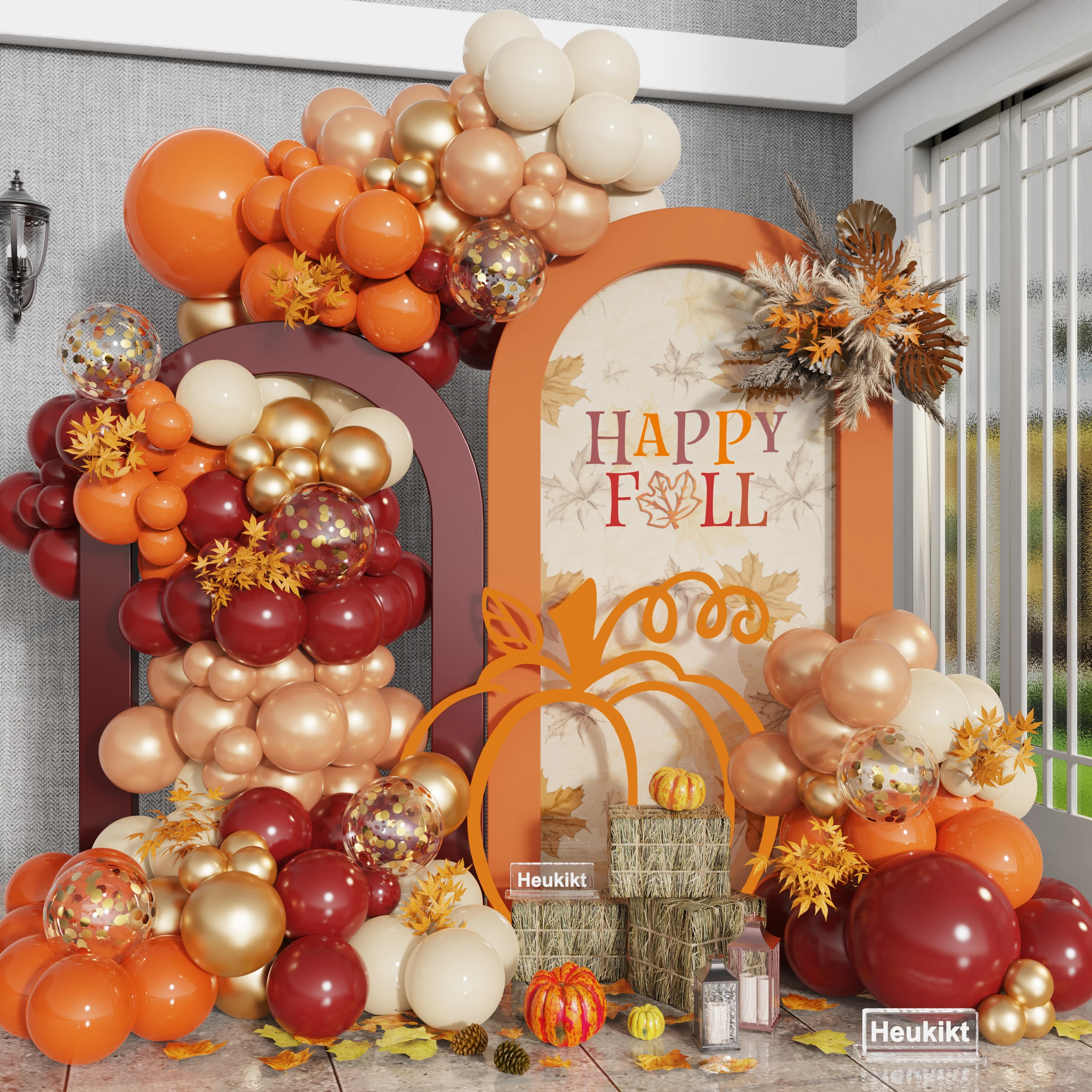 119pcs Fall Balloon Garland Arch Kit Orange Red Gold Sequins Latex Balloons Autumn Themed Party Harvest Festival Outdoor Decor
119pcs Fall Balloon Garland Arch Kit Orange Red Gold Sequins Latex Balloons Autumn Themed Party Harvest Festival Outdoor Decor