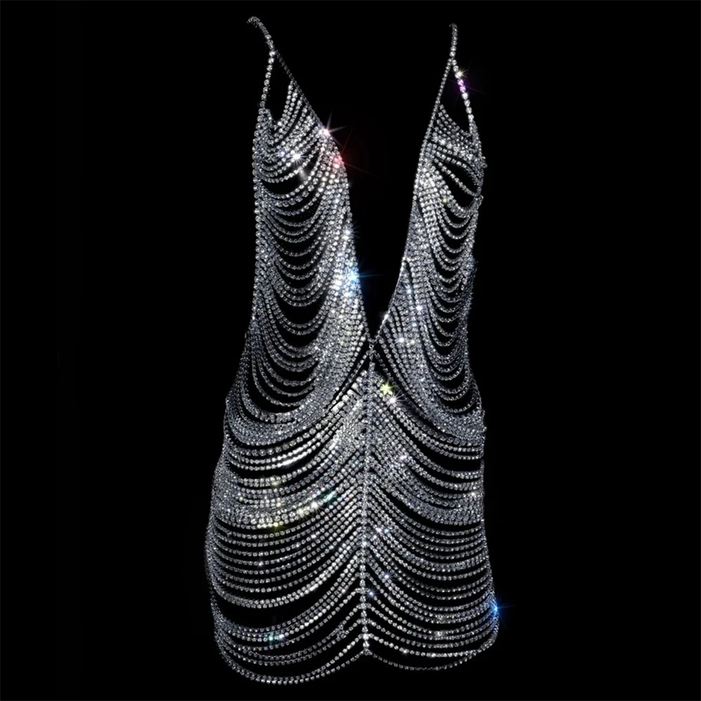 Exaggerated Fashion Rhinestone Body Chain Jewelry Luxury Shiny Nightclub Party Crystal Bra Body Chain Wear Jewelry Accessories
Exaggerated Fashion Rhinestone Body Chain Jewelry Luxury Shiny Nightclub Party Crystal Bra Body Chain Wear Jewelry Accessories