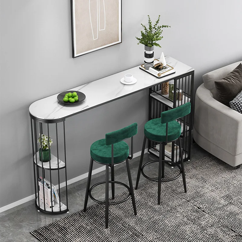 Nordic simple marble slate semi-round bar table household milk tea shop table and chairs against the wall narrow table partition
Nordic simple marble slate semi-round bar table household milk tea shop table and chairs against the wall narrow table partition