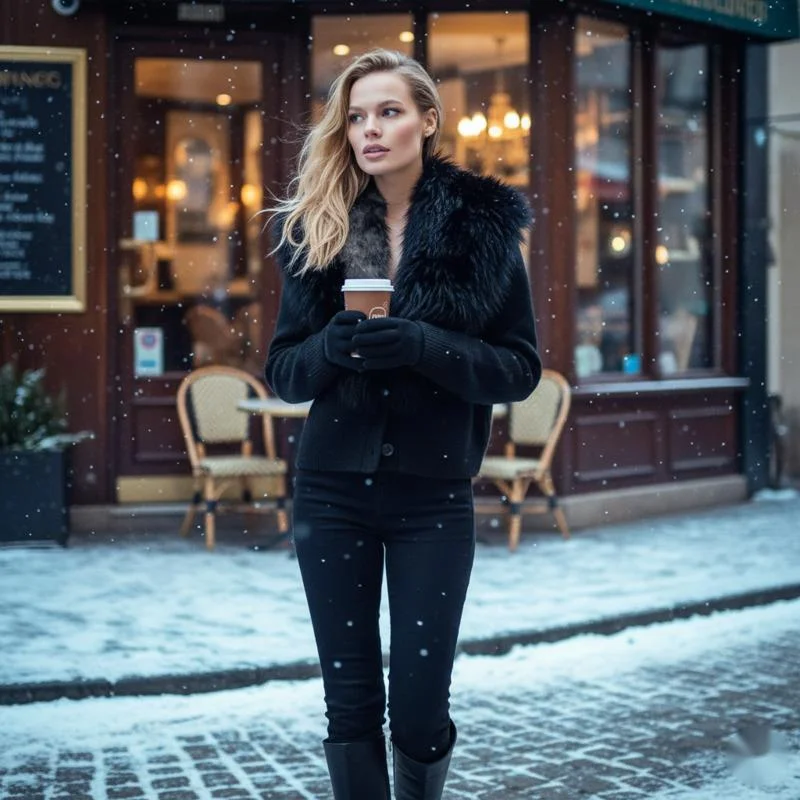 Chic Women’s Faux Fur Coat With Long Sleeve Slim Fit Design Collared Neck Winter High-Street Elegant Outerwear Casual Occasions
Chic Women’s Faux Fur Coat With Long Sleeve Slim Fit Design Collared Neck Winter High-Street Elegant Outerwear Casual Occasions