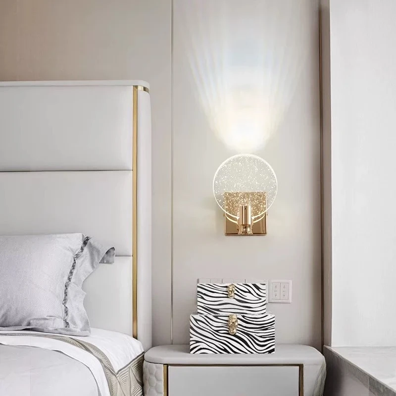 Nordic Minimalist Wall Lamps Crystal LED Wall Sconces Bedroom Study in Front of The Dressing Table Mirror Illumination Luminaire
Nordic Minimalist Wall Lamps Crystal LED Wall Sconces Bedroom Study in Front of The Dressing Table Mirror Illumination Luminaire