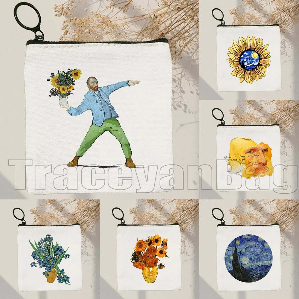 Van Gogh Painting Aesthetics Sunflower Vincent Van Gogh's Starry Night Iris Grunge Canvas Coin Purse Key Case Bag Wallet Pouch
Van Gogh Painting Aesthetics Sunflower Vincent Van Gogh's Starry Night Iris Grunge Canvas Coin Purse Key Case Bag Wallet Pouch