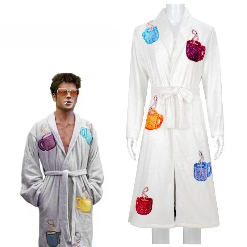 Fight Movie Club Fantasia The Narrator Cosplay Costume Men Robe Flannel Bathrobe Belt Outfits Halloween Carnival Suit
Fight Movie Club Fantasia The Narrator Cosplay Costume Men Robe Flannel Bathrobe Belt Outfits Halloween Carnival Suit