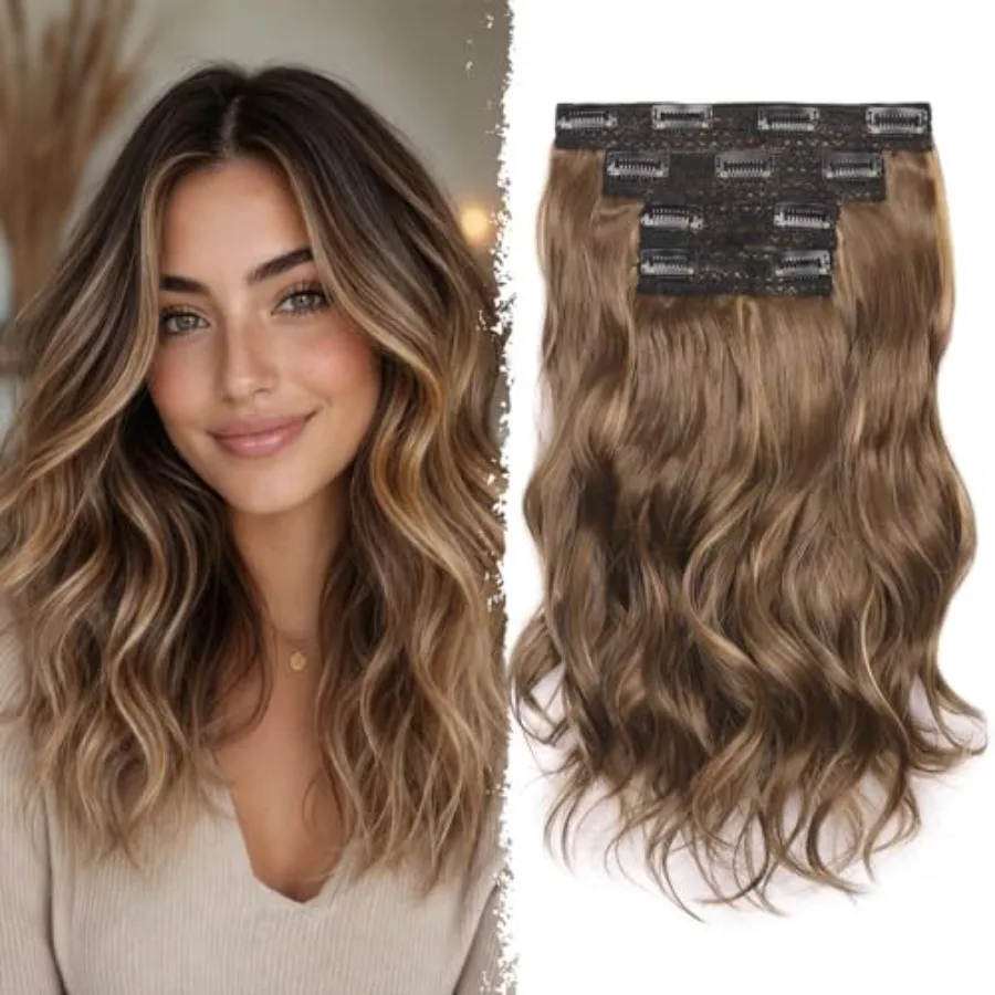 Clip in Hair Extensions - 14 Inch Wavy Synthetic Hair Extensions Clip ins Color: 22H10#
Clip in Hair Extensions - 14 Inch Wavy Synthetic Hair Extensions Clip ins Color: 22H10#