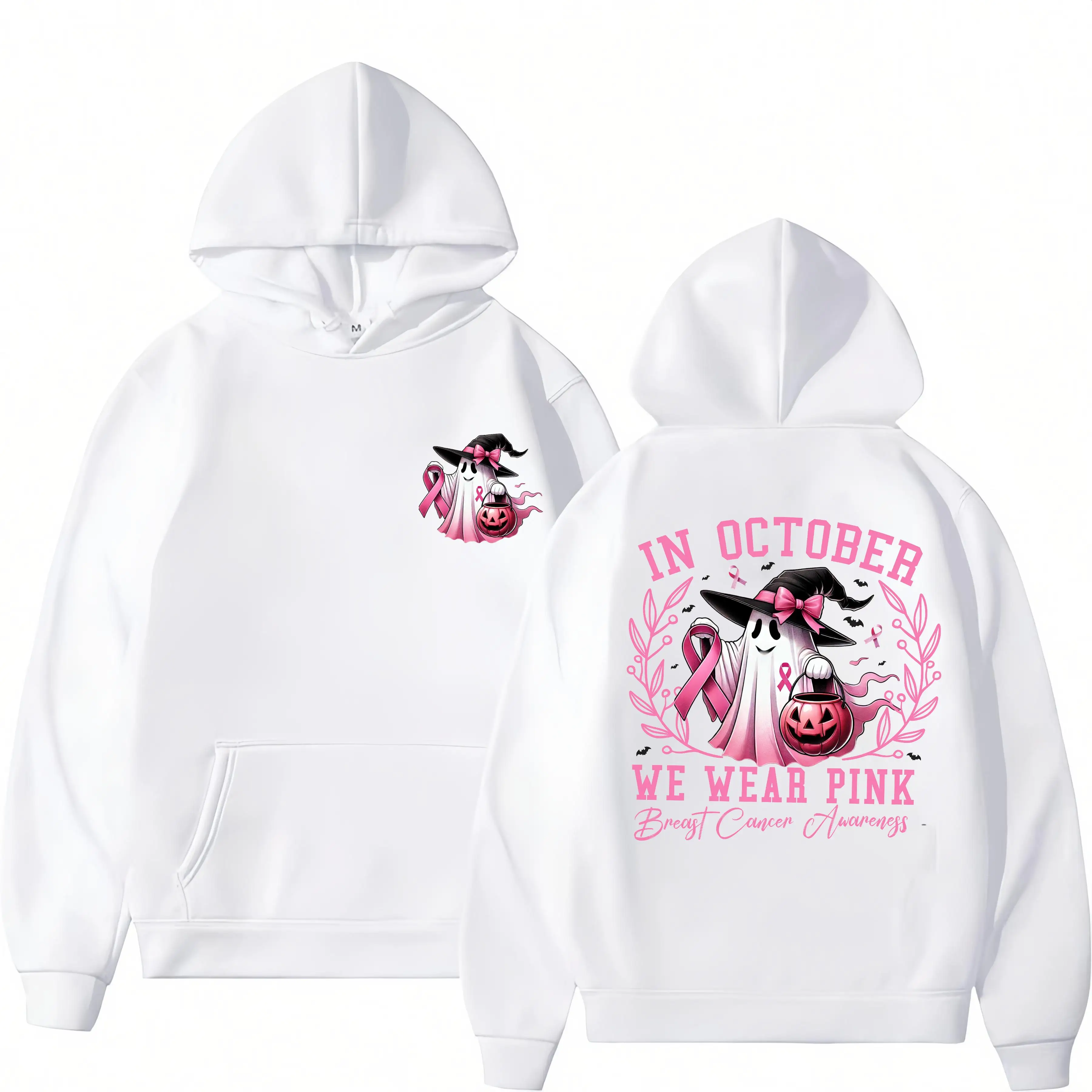 Breast Cancer Awareness Hoodie for Women, In October We Wear Pink, Halloween Ghost Graphic Pullover, Gift for a Survivor
Breast Cancer Awareness Hoodie for Women, In October We Wear Pink, Halloween Ghost Graphic Pullover, Gift for a Survivor